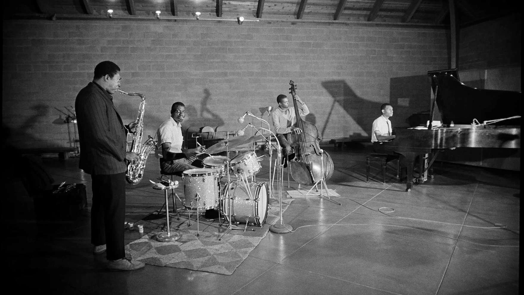 John Coltrane recording at Van Gelder Studio, Englewood Cliffs, 1963